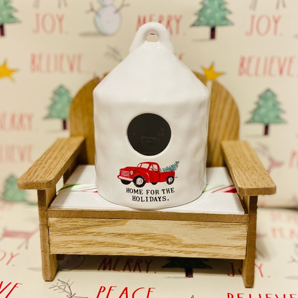 Mini Home For The Holidays Red Truck Birdhouse